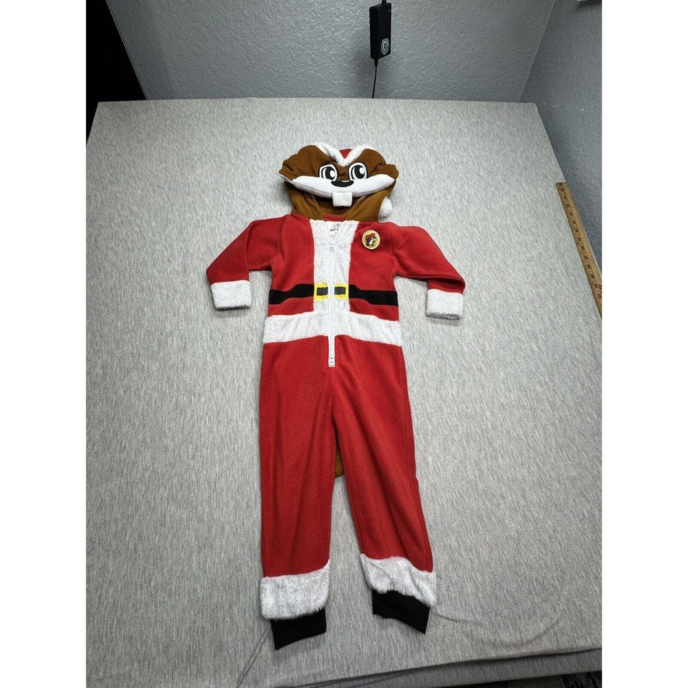 BUC-EES Bucky‎ Beaver Santa CHRISTMAS MASCOT COSTUME Body Suit 3T
